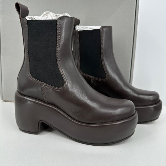 Everlane The Puffa Boot in Dark Brown size 5 Chelsea Ankle 3.25" Chunky Platform - Picture 2 of 10